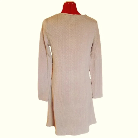 SHEIN, Size S, Coffee Colored Longsleeve Cable Knit Dress - Picture 3 of 11